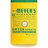 imageMRS MEYERS CLEAN DAY Dryer Sheets Fabric Softener Reduces Static Infused with Essential Oils Basil 80 Count80 Count Pack of 1