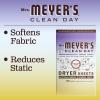 imageMRS MEYERS CLEAN DAY Dryer Sheets Fabric Softener Reduces Static Infused with Essential Oils Basil 80 Count80 Count Pack of 1