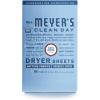 imageMRS MEYERS CLEAN DAY Dryer Sheets Fabric Softener Reduces Static Infused with Essential Oils Basil 80 Count80 Count Pack of 1