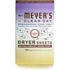 imageMRS MEYERS CLEAN DAY Dryer Sheets Fabric Softener Reduces Static Infused with Essential Oils Basil 80 Count80 Count Pack of 1