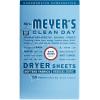 imageMRS MEYERS CLEAN DAY Dryer Sheets Fabric Softener Reduces Static Infused with Essential Oils Basil 80 Count80 Count Pack of 2