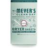 imageMRS MEYERS CLEAN DAY Dryer Sheets Fabric Softener Reduces Static Infused with Essential Oils Basil 80 Count1 Count Pack of 80