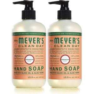 imageMRS MEYERS CLEAN DAY Hand Soap Made with Essential Oils Biodegradable Formula Rain Water 125 fl oz  Pack of 3125 Fl Oz Pack of 2