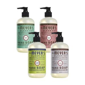 imageMRS MEYERS CLEAN DAY Hand Soap Made with Essential Oils Biodegradable Formula Rain Water 125 fl oz  Pack of 3125 Fl Oz Pack of 4