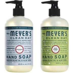 imageMRS MEYERS CLEAN DAY Hand Soap Made with Essential Oils Biodegradable Formula Rain Water 125 fl oz  Pack of 331 Fl Oz Pack of 1