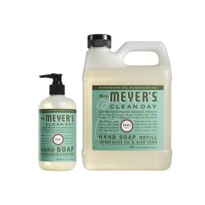 imageMRS MEYERS CLEAN DAY Hand Soap Made with Essential Oils Biodegradable Formula Rain Water 125 fl oz  Pack of 3455 Fl Oz Pack of 1