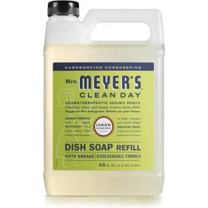 imageMRS MEYERS CLEAN DAY Liquid Dish Soap Refill Biodegradable Formula Lemon Verbena 48 Fl Oz Pack of 1Lemon Verbena