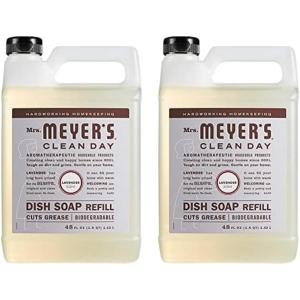 imageMRS MEYERS CLEAN DAY Liquid Dish Soap Refill Lavender 48 Fl Oz Pack of 248 Fl Oz Pack of 2