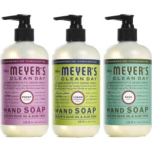 imageMRS MEYERS CLEAN DAY Liquid Hand Soap Cruelty Free and Biodegradable Formula Rosemary Scent 125 oz Pack of 3Lemon Verbena  Basil  Peony
