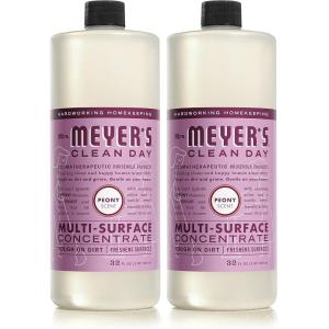 imageMRS MEYERS CLEAN DAY MultiSurface Cleaner Concentrate Use to Clean Floors Tile Counters Peony 32 fl oz  Pack of 2Peony