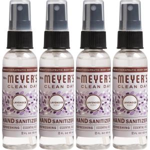 imageMRS MEYERS CLEAN DAY Antibacterial Hand Sanitizer Spray Travel Size Removes 999 of Bacteria Lavender 2 oz  Pack of 4Lavender