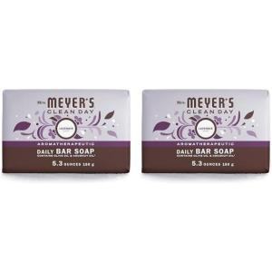 imageMRS MEYERS CLEAN DAY Bar Soap Use as Body Wash or Hand Soap Made with Essential Oils Lavender 53 oz 1 Bar53 Ounce Pack of 2