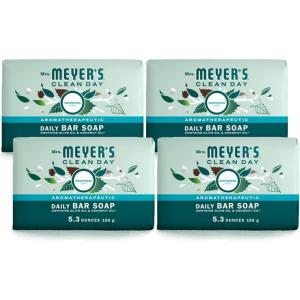 imageMRS MEYERS CLEAN DAY Bar Soap Use as Body Wash or Hand Soap Made with Essential Oils Lavender 53 oz 1 Bar53 Ounce Pack of 4