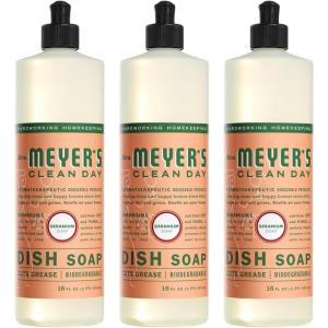 imageMRS MEYERS CLEAN DAY Liquid Dish Soap Biodegradable Formula Limited Edition Peppermint 16 fl ozGeranium
