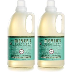 imageMRS MEYERS CLEAN DAY Liquid Laundry Detergent Biodegradable Formula Infused with Essential Oils Lemon Verbena 64 oz  Pack of 2 128 LoadsBasil