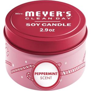 imageMRS MEYERS CLEAN DAY Soy Tin Candle 12 Hour Burn Time Made with Soy Wax and Essential Oils Peppermint 29 oz