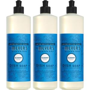 imageMrs MEYERS CLEAN DAY Liquid Dish Soap Blueberry Scent 16 Ounce Bottles Pack of 3Blueberry