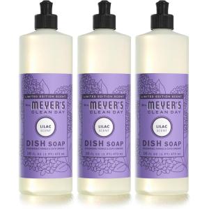 imageMrs MEYERS Clean Day Liquid Dish Soap Lilac Scent 16 Ounce Bottle Pack of 3