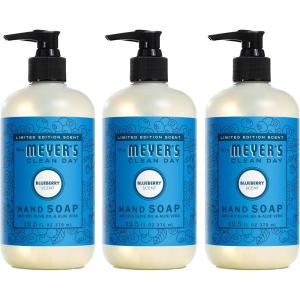 imageMrs MEYERS Clean Day Liquid Hand Soap Blueberry Scent 125 Ounce Bottle Pack of 3Blueberry