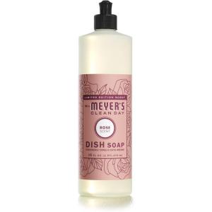 imageMRS MEYERS CLEAN DAY Liquid Dish Soap Rose Scent 16 Ounce Bottle