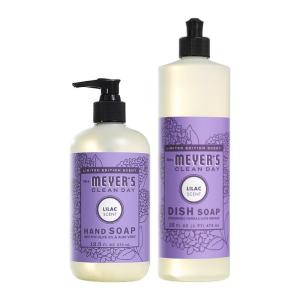 imageMrs MEYERS CLEAN DAY Variety 1 Liquid Hand Soap Snow Drop 125 OZ 1 Liquid Dish Soap Snow Drop 16 OZ 1 CTLilac