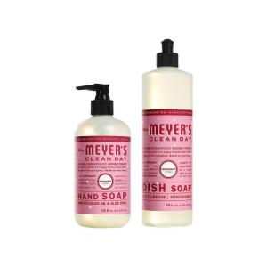 imageMrs MEYERS CLEAN DAY Variety 1 Liquid Hand Soap Snow Drop 125 OZ 1 Liquid Dish Soap Snow Drop 16 OZ 1 CTPeppermint