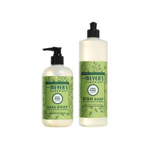 imageMrs MEYERS CLEAN DAY Variety 1 Liquid Hand Soap Snow Drop 125 OZ 1 Liquid Dish Soap Snow Drop 16 OZ 1 CTPine