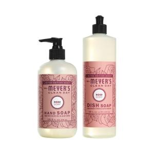 imageMrs MEYERS CLEAN DAY Variety 1 Liquid Hand Soap Snow Drop 125 OZ 1 Liquid Dish Soap Snow Drop 16 OZ 1 CTRose