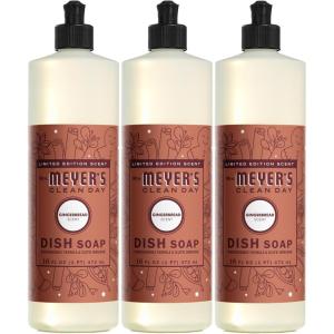 imageMrs MEYERS CLEAN DAY Liquid Dish Soap Limited Edition Gingerbread Scent 16 Ounce Bottle Pack of 3
