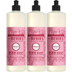 imageMrs MEYERS CLEAN DAY Liquid Dish Soap Peppermint Scent 16 Ounce Bottle Pack of 3